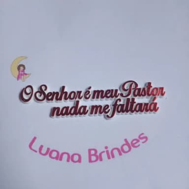 Aplique O Senhor é Meu Pastor Nada me Faltará 9,2cm 5 Unids