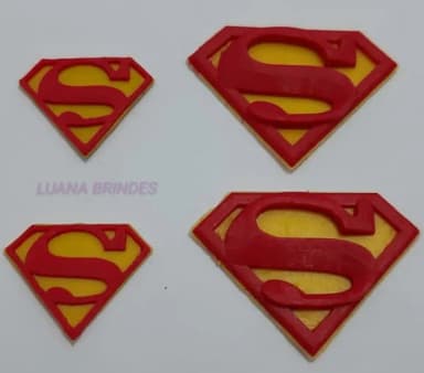 Kit Apliques Símbolo Superman de borracha - pct c/4 Kits