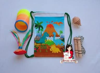 Mochila Boa Infância Personalizada Tema Dinossauro Baby