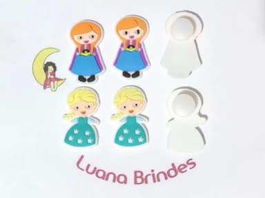 Frozen com Adaptador pra Crocs ou Tênis - 6 Unidades