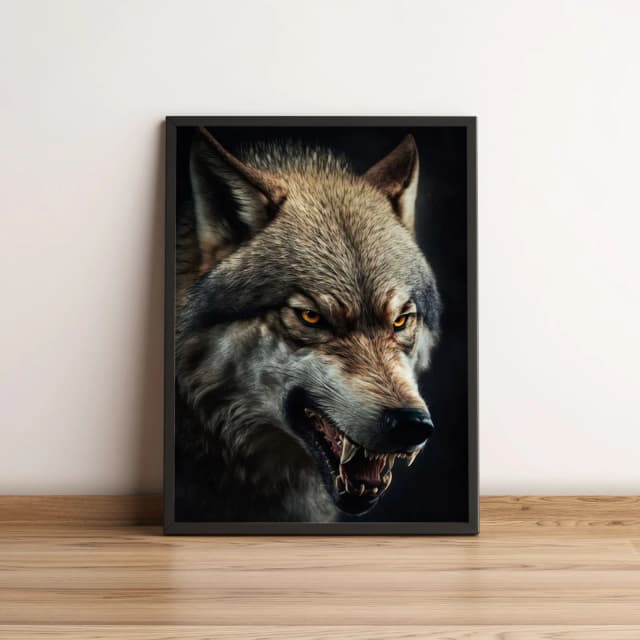 Quadro Lobo Raivoso 350