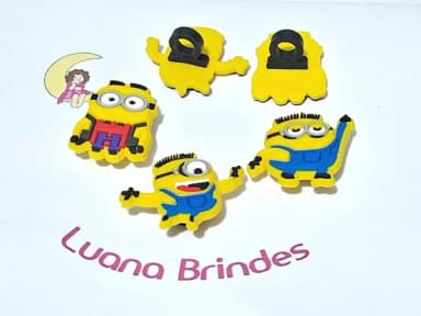 Ponteira P/lápis Minions Emborrachado Pacote com 6 Unidades