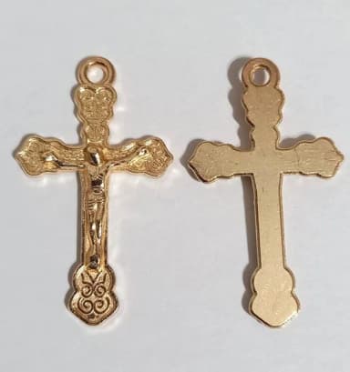 Pingente Crucifixo Dourado - 12 Unidades