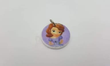 Pingente da Princesinha Sofia com Argola - Pacotes C/7 Un