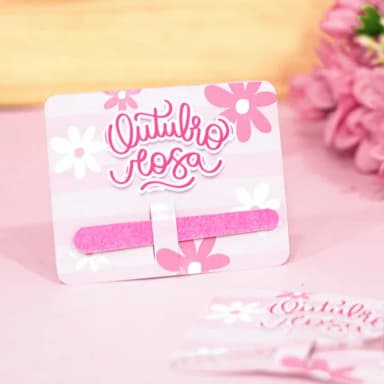 Card para Mini Lixa Outubro Rosa- Não Acompanha Mini Lixa
