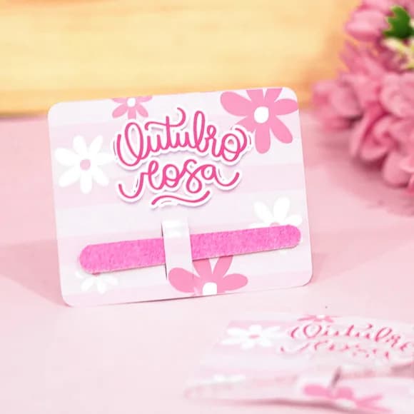 Card para Mini Lixa Outubro Rosa- Não Acompanha Mini Lixa