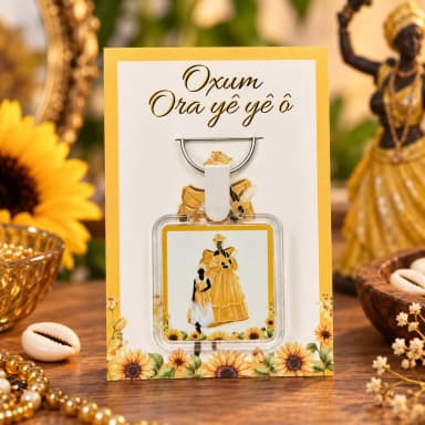 55 Unidades - Chaveiro Orixá Oxum Personalizado Lembrancinhas