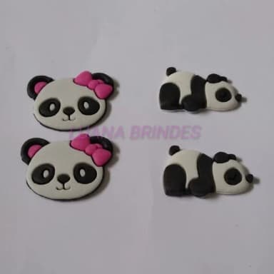 Aplique de Panda emborrachado - pct com 10 unidades