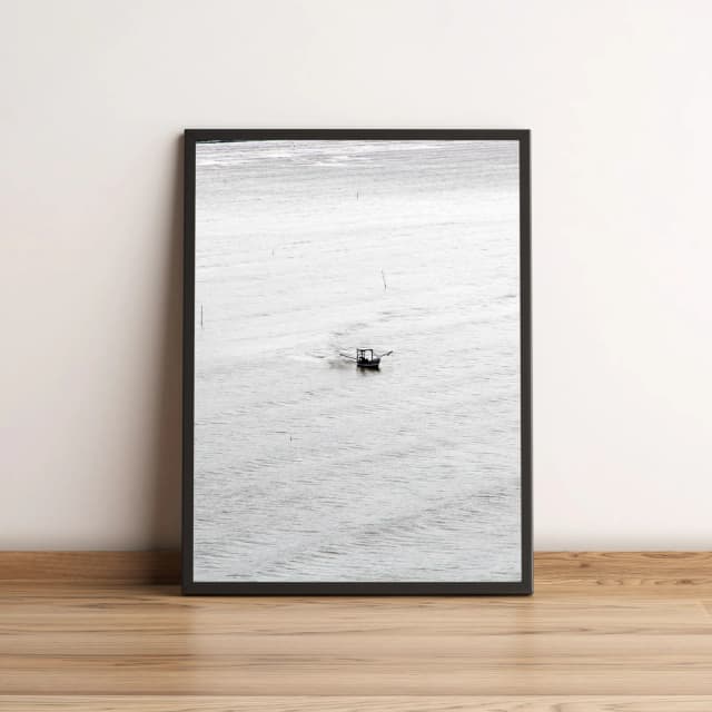Quadro Barco de Pescador em Alto Mar 435