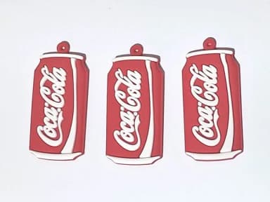 Pingente Coca Cola Emborrachado Pacotes com 6 Unidades