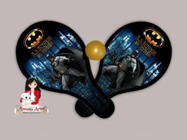 Raquetes de Ping Pong Tema Batman