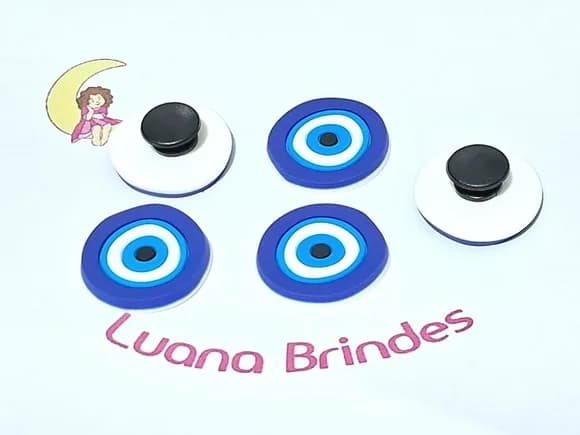Pins de Crocs Olho Grego Emborrachado Pacote com 6 Unidades