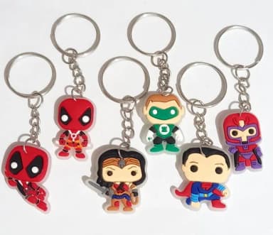 Chaveiro Herois Funko Fluorescente - 6 Unidades