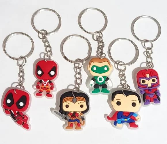 Chaveiro Herois Funko Fluorescente - 6 Unidades