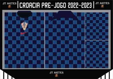 Vetor da Camisa Croacia Pre-jogo 2022-2023