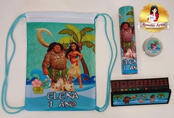 Moana - Kit Jogos Personalizados na Mochila