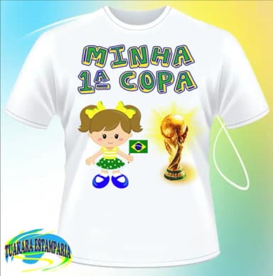 Camiseta Minha 1ª Copa Menina