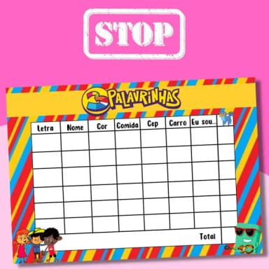 Jogo do Stop ( Conhecido Como Adedanha)