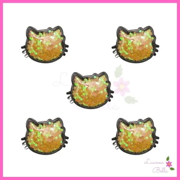 Aplique Hello Kitty Amarelo Com Enchimento - Pct c/4 unds