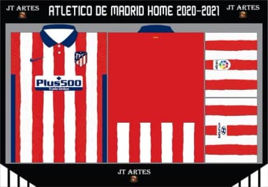 Vetor Camisa do Atletico de Madrid Local 2020-2021