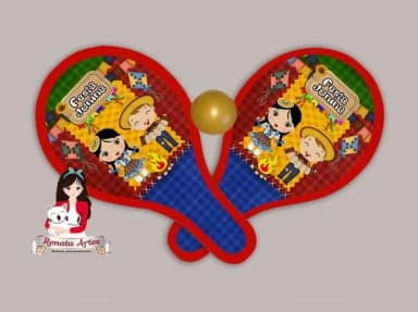 Raquetes de Ping Pong Tema Festa Junina