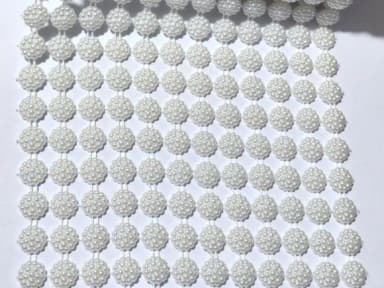 Manta Meia Pérola Cracrelada Branco 10mm Medida 13cm/1metro