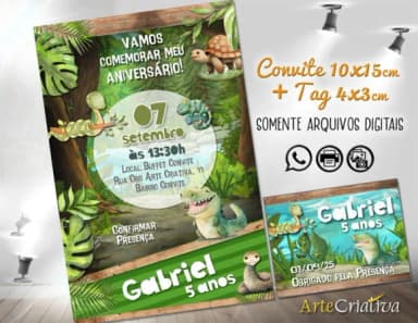 Convite Digital C/tag Repteis 2