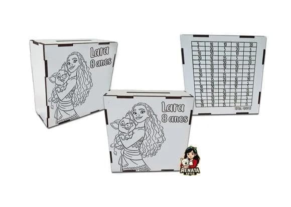 Cofrinho Personalizado Moana Lembrancinha