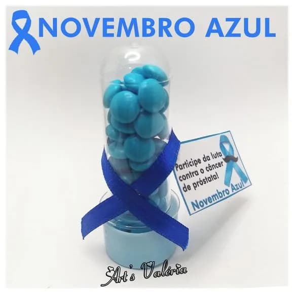 Tubete Lembrancinha Novembro Azul