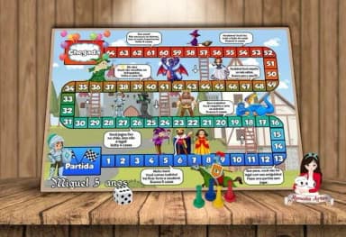 Tabuleiro Educativo Cavaleiro Medieval