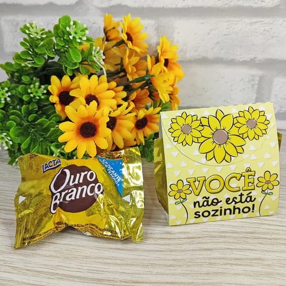 Embalagem para Bombom Setembro Amarelo- Enviado Desmontado