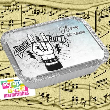 Marmitinha Personalizada Festa Musical Rock'n Roll