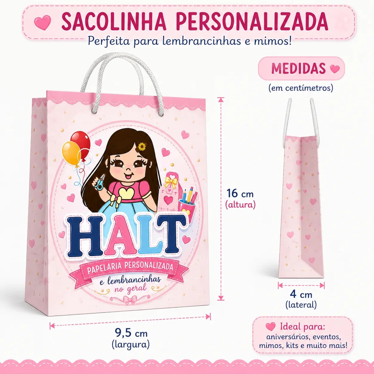 Sacolinha personalizada para lembrancinha Brasil Copa do mundo