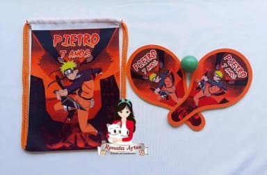 Mochila Ping Pong Personalizada Tema Naruto