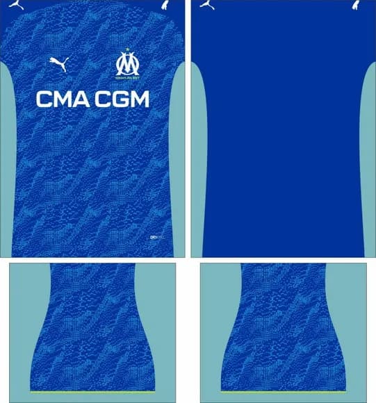 Arte Vetor Camisa Olympique Marseille Terceira 2025-2026