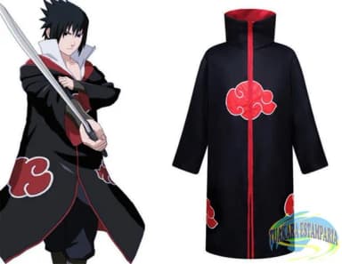 Capa Manto Akatsuki Naruto Shippuden Cosplay Fantasia