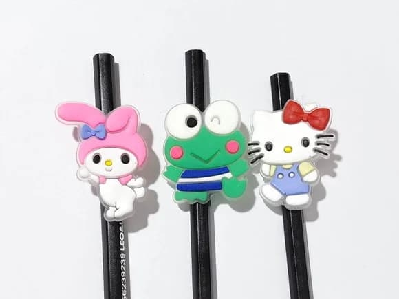 Lápis C/ponteira Hello Kitty, Melody e Keroppi - 6 Unidades