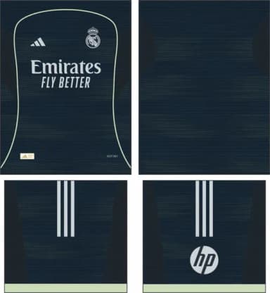 Arte Vetor Camisa Real Madrid Visita 2025-2026