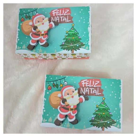 Caixa para 6 Doces Natal- Enviada Desmontada
