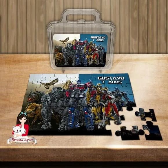 Quebra Cabeça Personalizado na Maleta Transformers