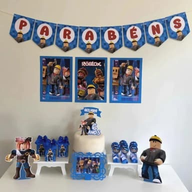 Kit Mesversário Roblox Personalizados - Só Um Bolinho