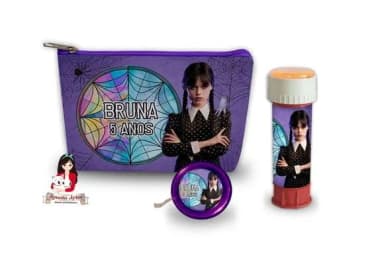 Necessaire com Ioiô e Bolhas de Sabão Wandinha