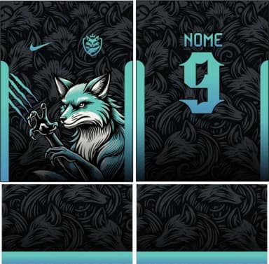 Arte Vetor Camisa Interclasse Raposa 279