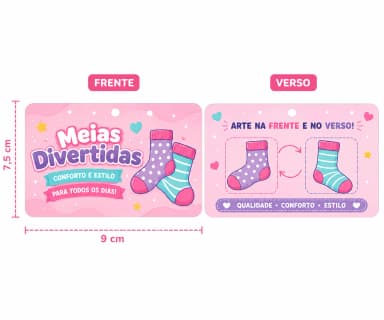 Tag Personalizada para Meias 50 unidades