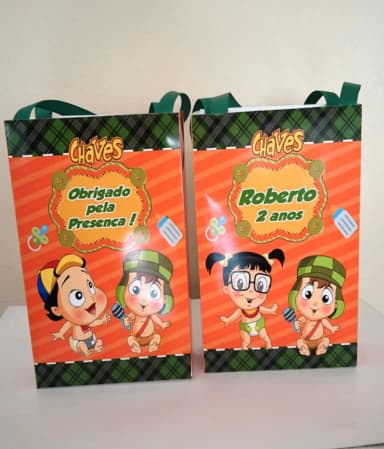 Sacolinhas Personalizada Chaves Baby Lembrancinhas Para Aniversário