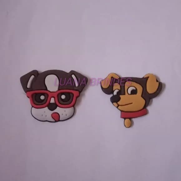 Aplique Emborrachado de Cachorros - pct com 8 unidades