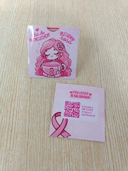 Embalagem para Chá Outubro Rosa - Não Acompanha Chá