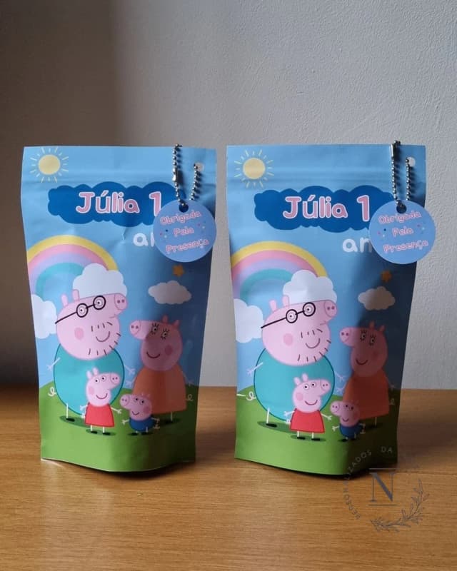 Saco Zip Lock 12x20 Lembrancinha Peppa