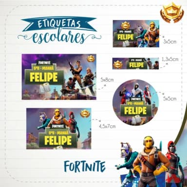 60 Etiquetas Escolares Personalizadas Prova D'agua