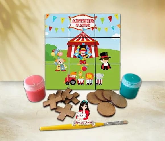 Jogo da Velha com Tinta Personalizado Circo